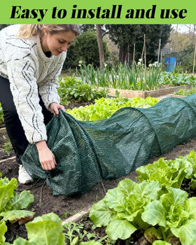 MQJIAZHI tunnel used on raised beds guides seedlings under varied weather.