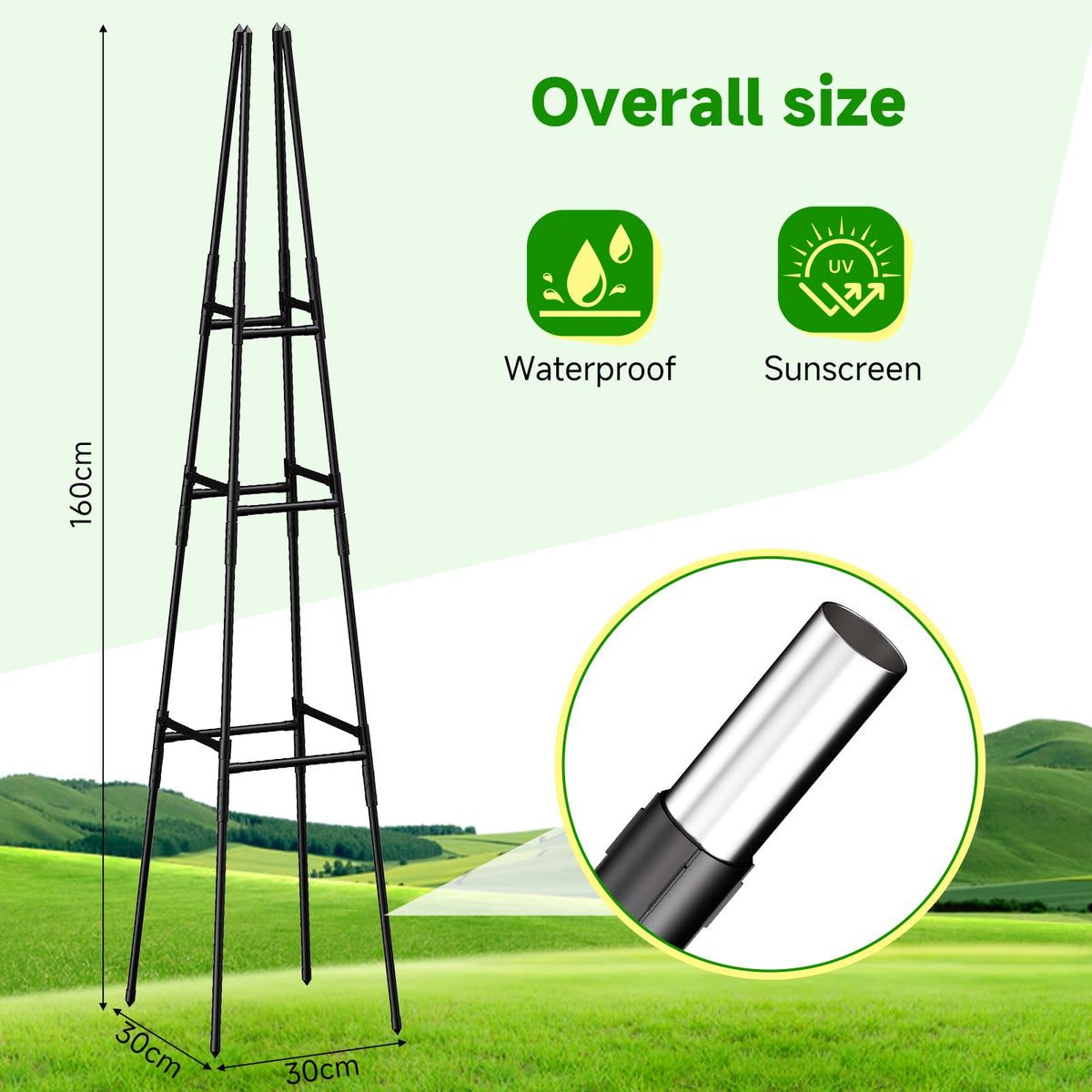 MQJIAZHI trellis easy to assemble without tools for quick setup