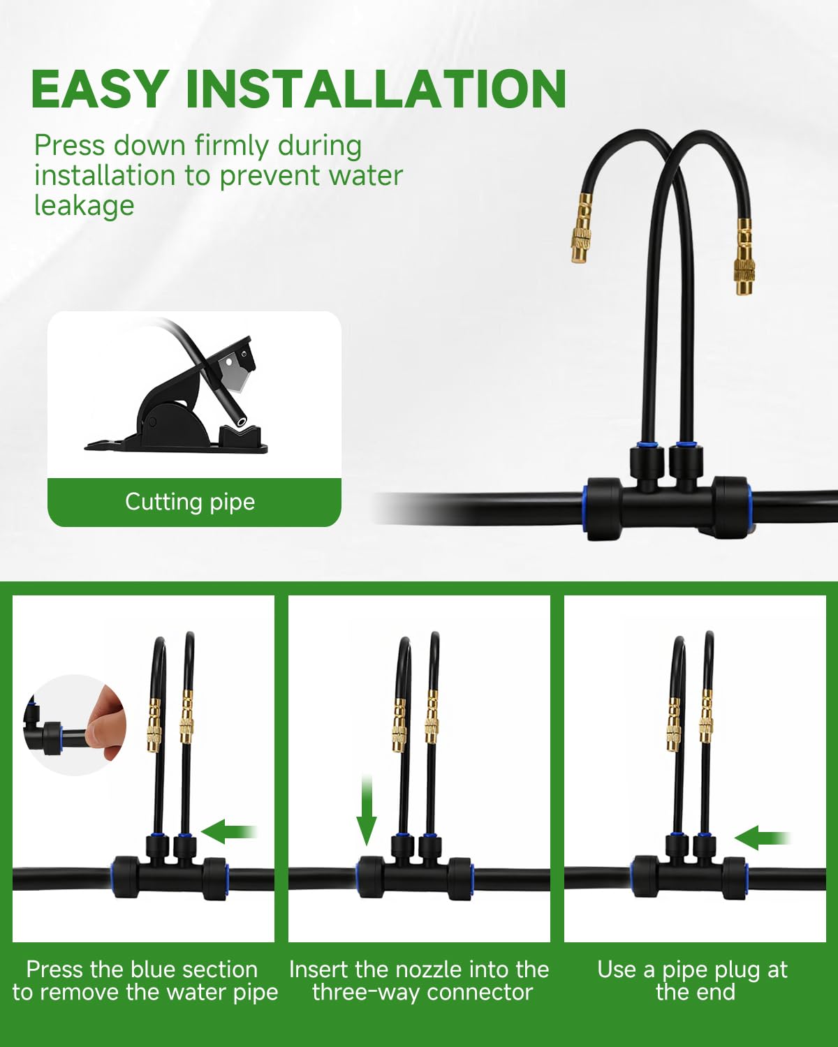 MQJIAZHI versatile system suits garden, patio, greenhouse, lawn, and potted plants.