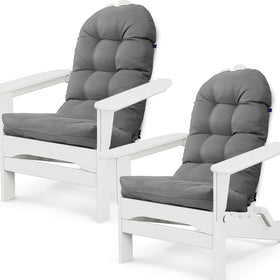 MQK Adirondack cushion set provides back and seat support for outdoor lounging