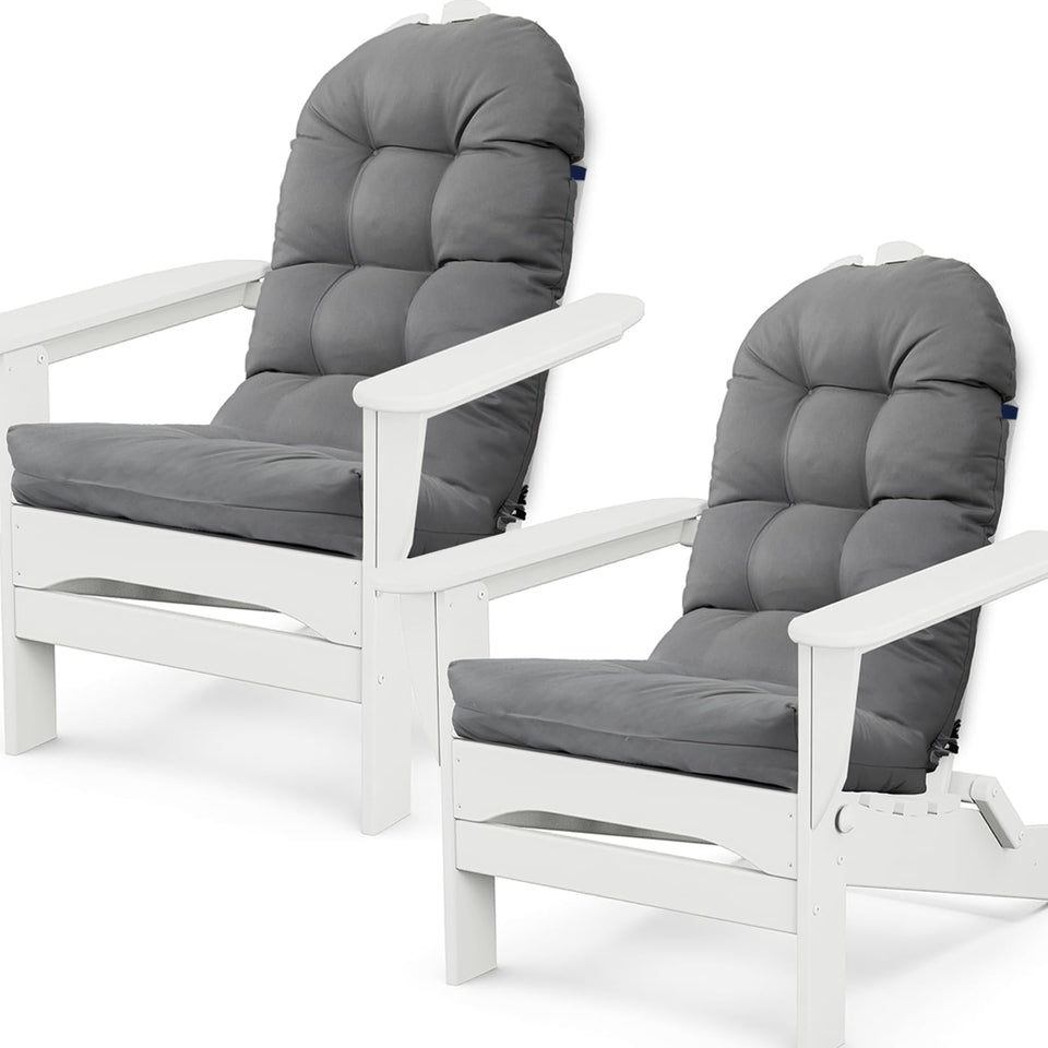 MQK Adirondack cushion set provides back and seat support for outdoor lounging