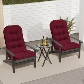 MQK tufted design cushion adds stylish support for high-back chairs.