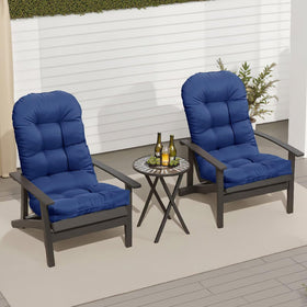 MQK Adirondack cushion back view shows high back support.