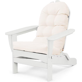 MQK Adirondack cushion with waterproof cover for outdoor protection.