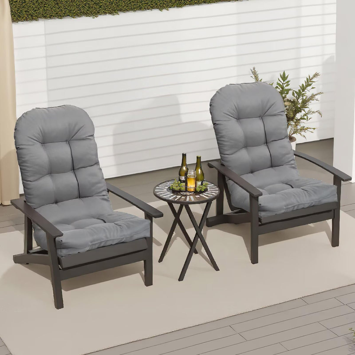 MQK outdoor cushions showcase waterproof fabric for rain-resistant patio seating