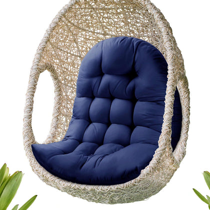 MQK patio egg chair cushion with thick padding for all-day comfort.
