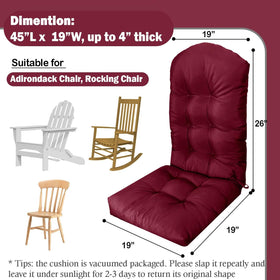 MQK cushion on a rocking chair for relaxed outdoor lounging.