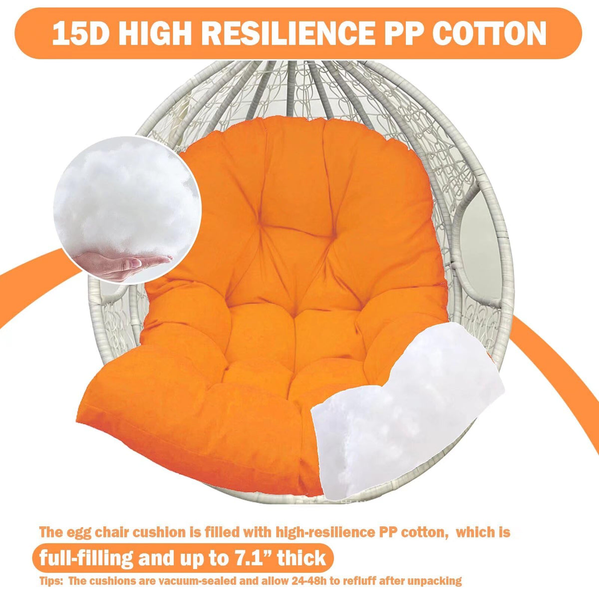 MQK cushion fluffy after unpacking and easy to clean