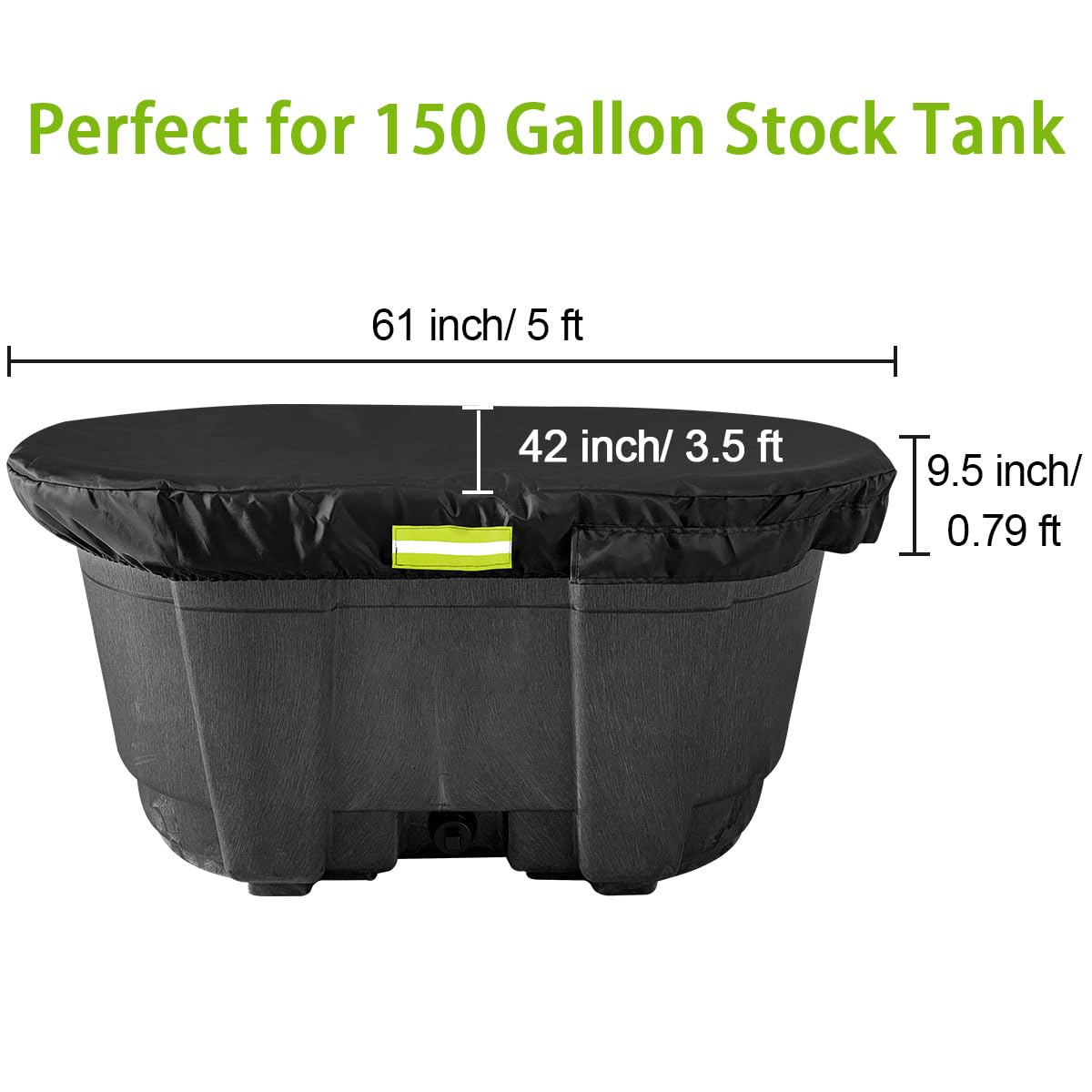Universal compatibility fits 150 gallon stock tanks and other outdoor setups.