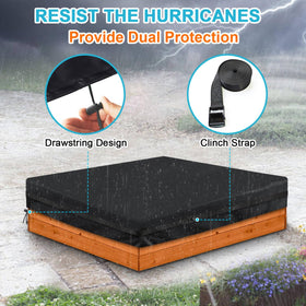 MQLD sandbox cover windproof design stays in place during breezy days