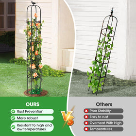 MQUPIN easy-install obelisk design saves setup time in garden.