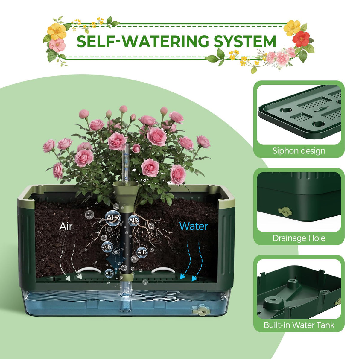MQUPIN large planting area enables robust root development for vegetables.