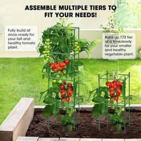 MQUPIN garden cage set stays sturdy during heavy rain and windy days.