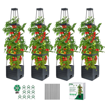 MQUPIN tomato planter box with trellis provides sturdy vertical support for climbing plants