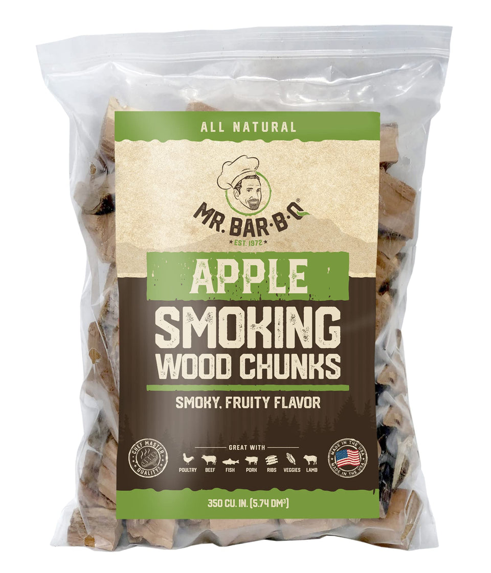 Mr. Bar-B-Q Apple Wood Chunks in a bag ready for grilling and smoking