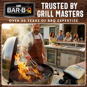 Mr. Bar-B-Q cleanup after cooking is easier with minimal ash residue.