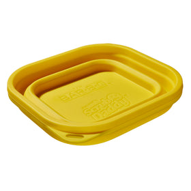 Mr. Bar-B-Q Collapsible Scrub Tub filled with water for steam cleaning.