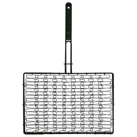 Mr. Bar-B-Q Deluxe basket featuring flexible wire design for secure veggies and fish.