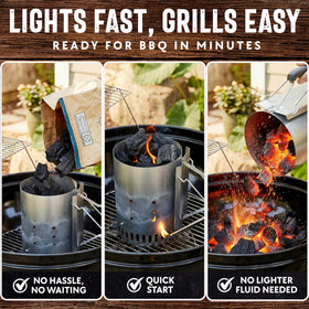 Mr. Bar-B-Q low-ash formula supports steady airflow and temperature control.