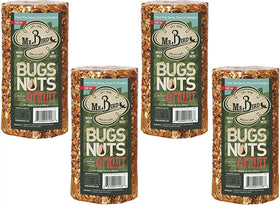 Close-up of the seed cylinder ingredients shows nutritious mealworms and tree nuts.
