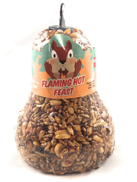 Close-up of Flaming Hot Feast ingredients highlighting seeds and mealworms