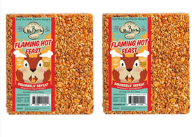 Close-up of Mr. Bird Flaming Hot Feast ingredients drawing birds and deterring squirrels.