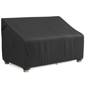 MR. COVER 3-seater outdoor sofa cover shields the couch from rain and sun.