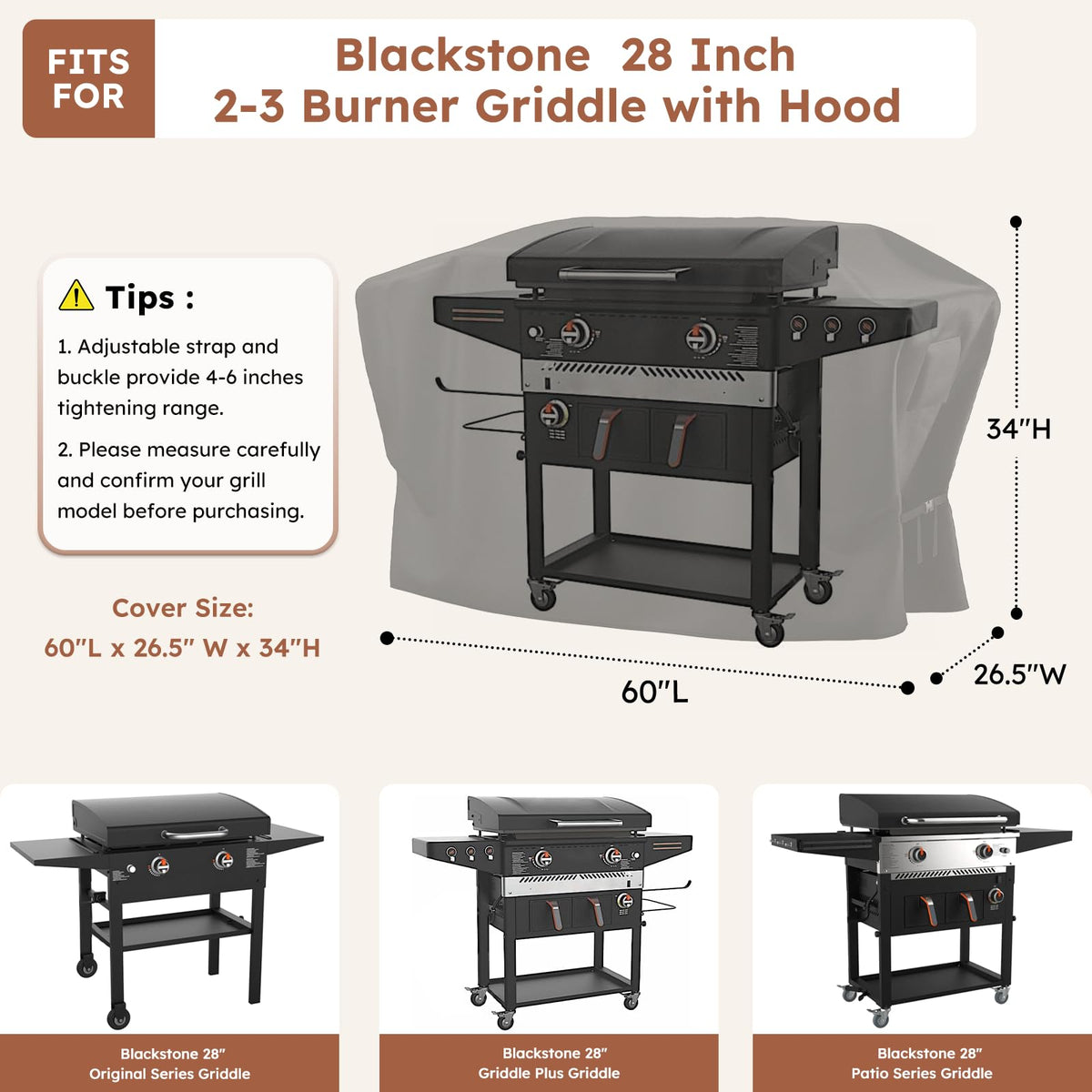 MR. COVER griddle cover with air vents keeps moisture out.