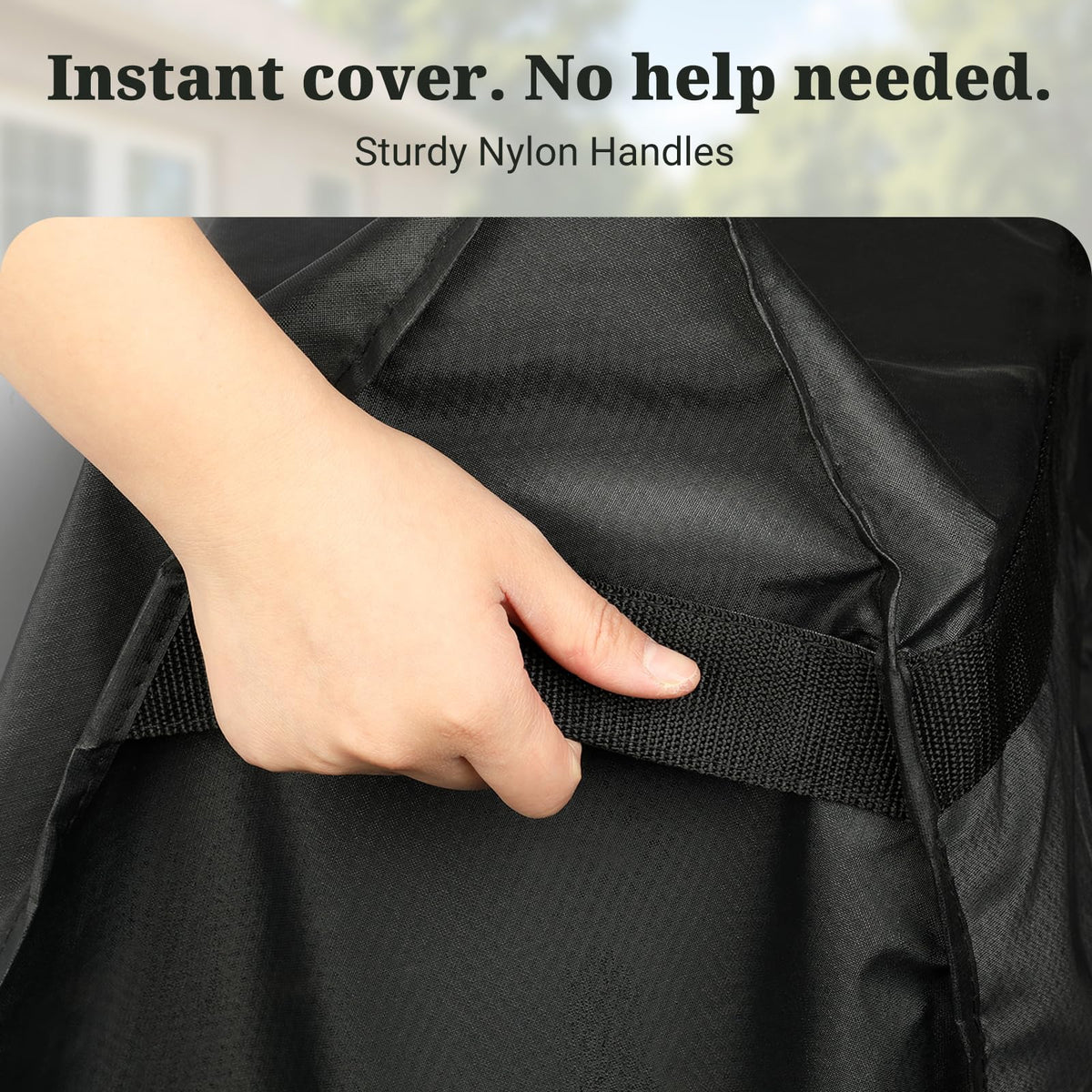 MR. COVER side handles enable easy installation and removal.
