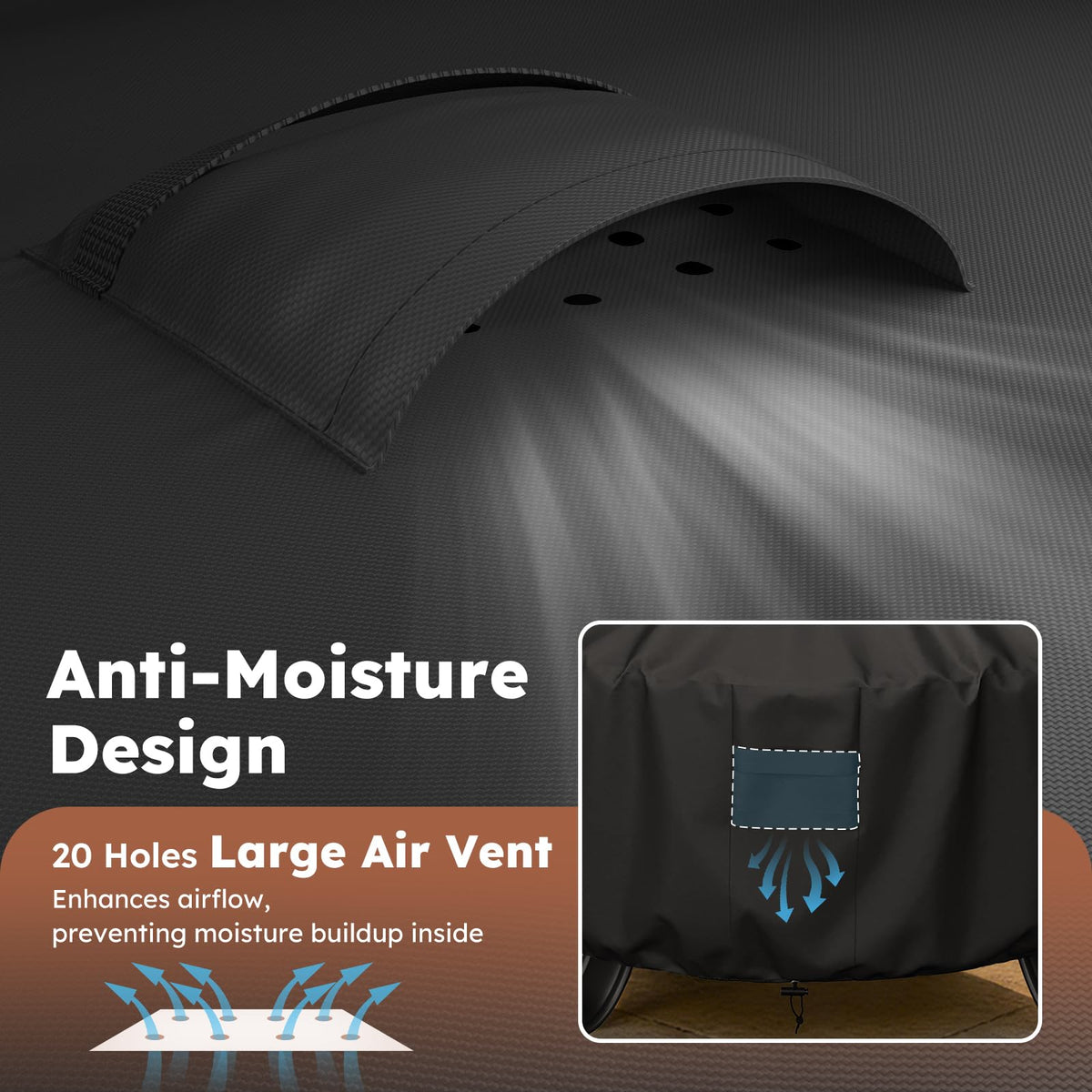 MR. COVER smooth rubber-coated exterior resists dirt and drizzle