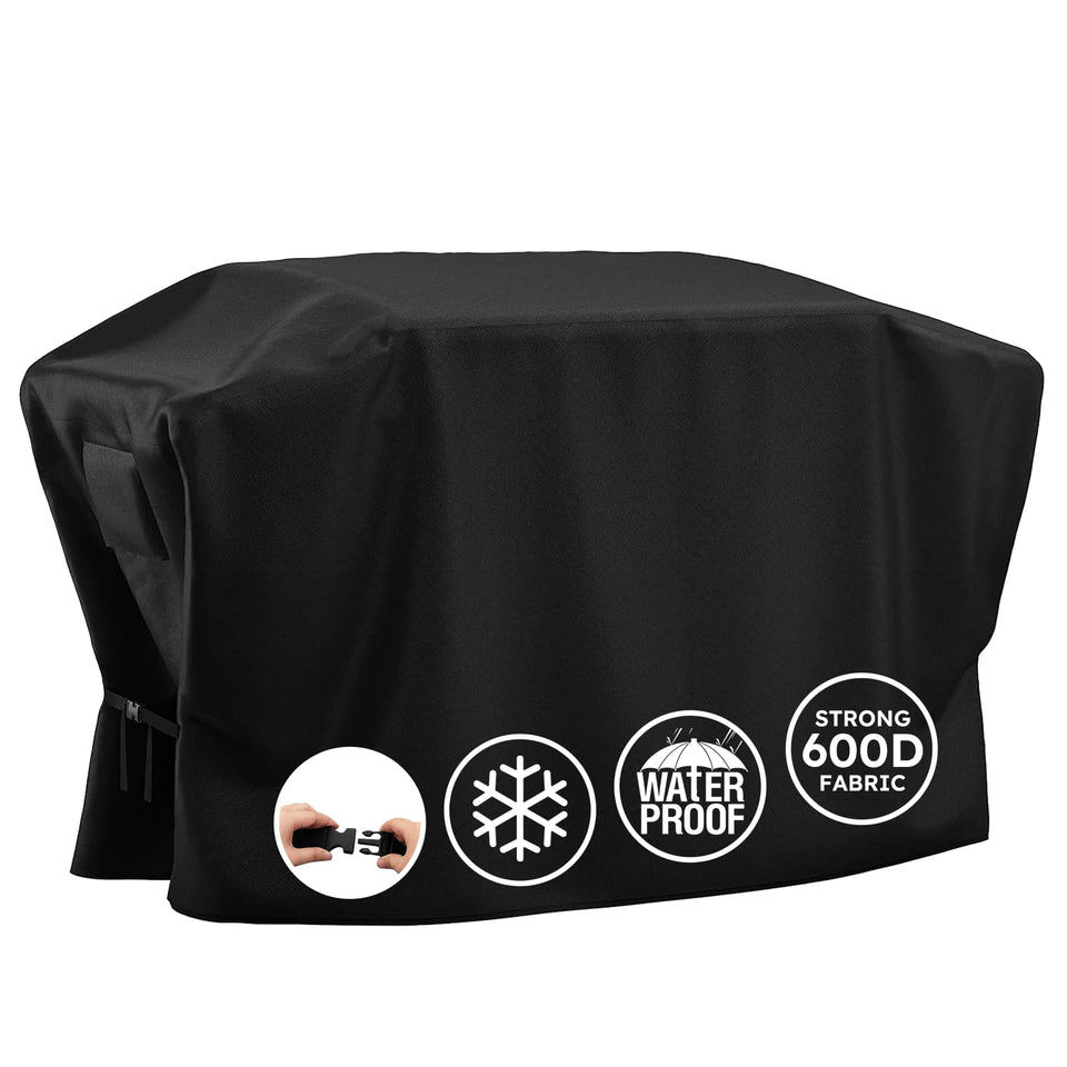 MR. COVER griddle cover on Blackstone 28 inch hood protects from rain.