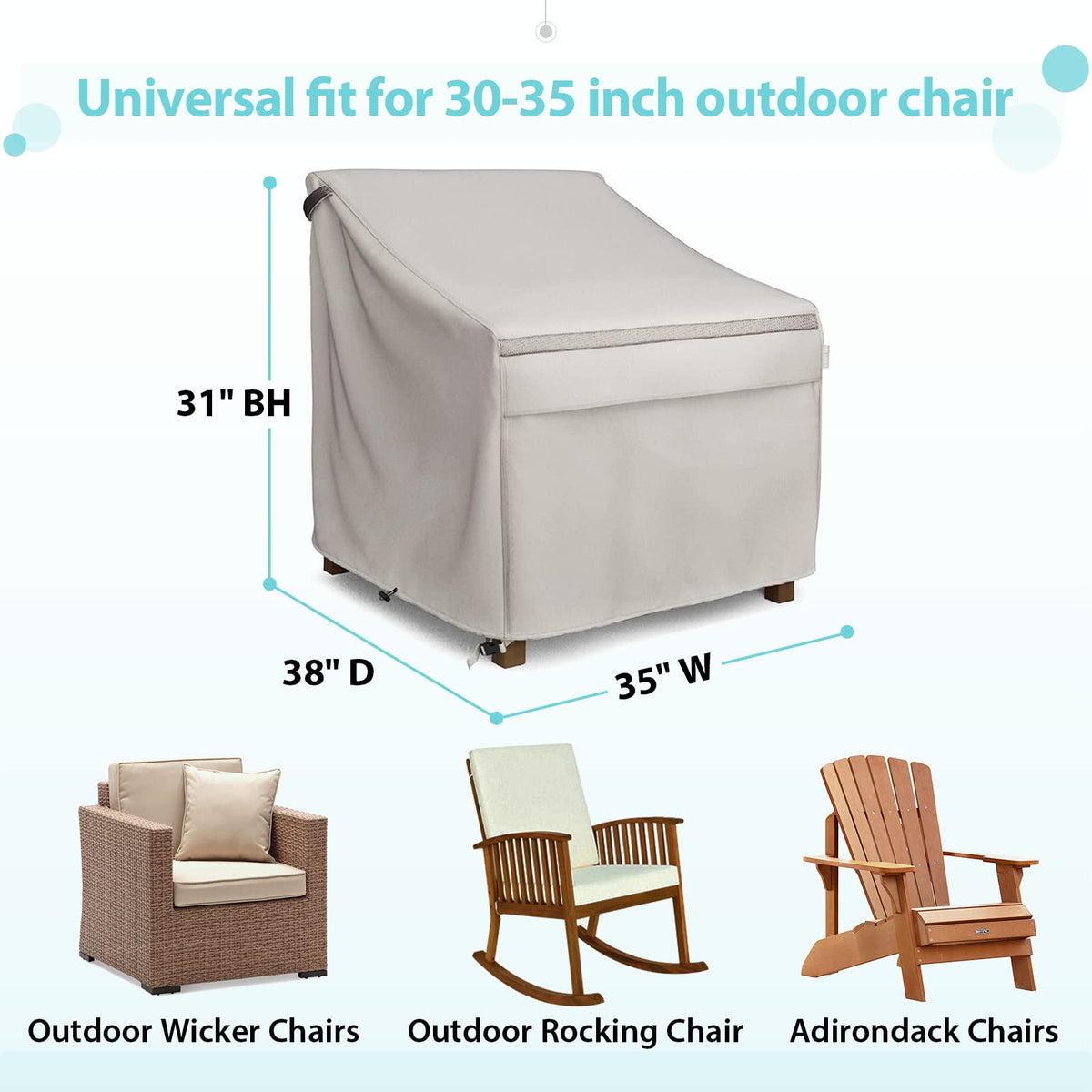 MR. COVER heavy fabric detail highlights outdoor durability