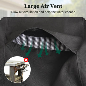 MR. COVER mesh vents reduce condensation for a drier setup.