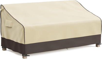 MR. COVER outdoor couch cover on a 3-seat sofa with full weather protection.