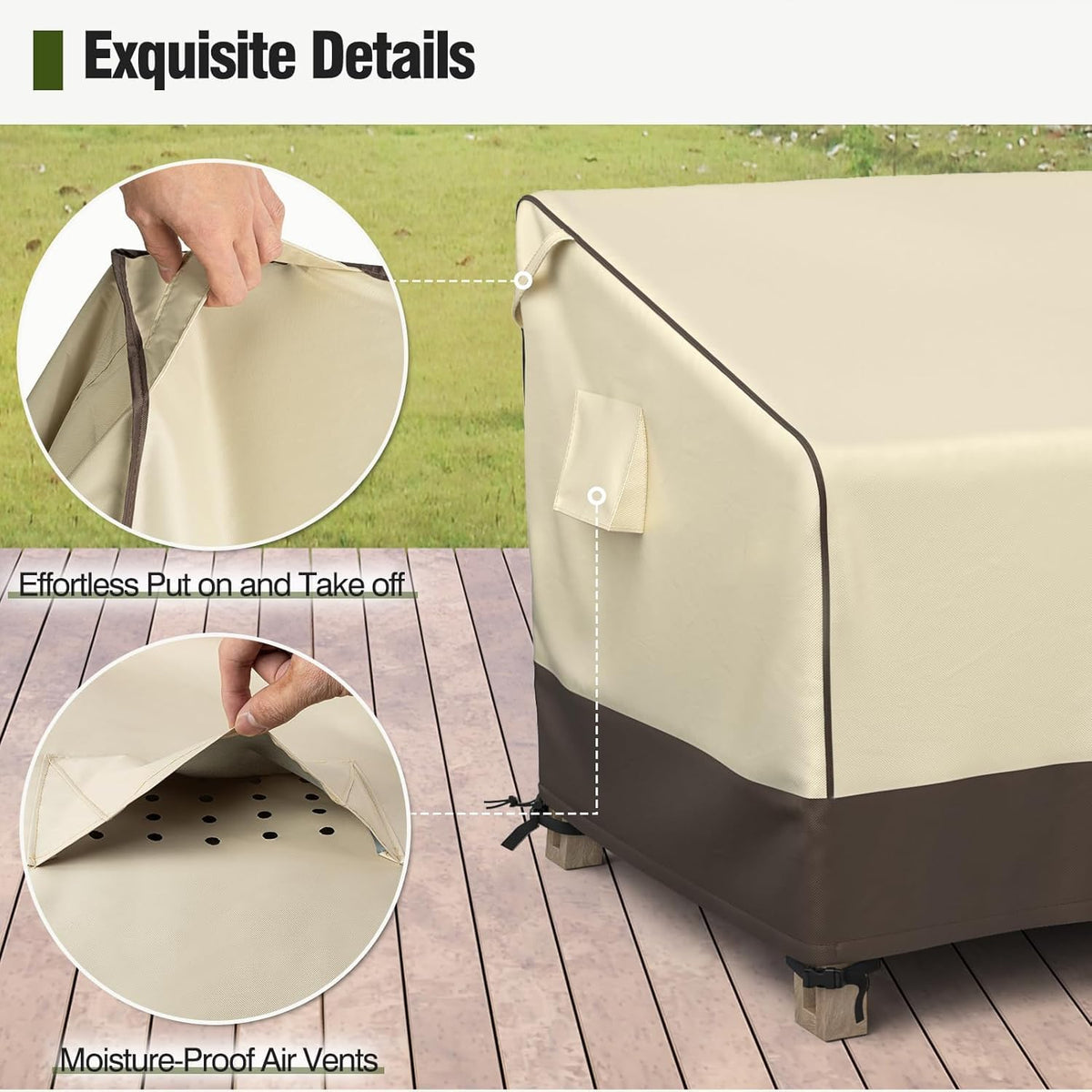MR. COVER air vents demonstrated; reduces interior condensation