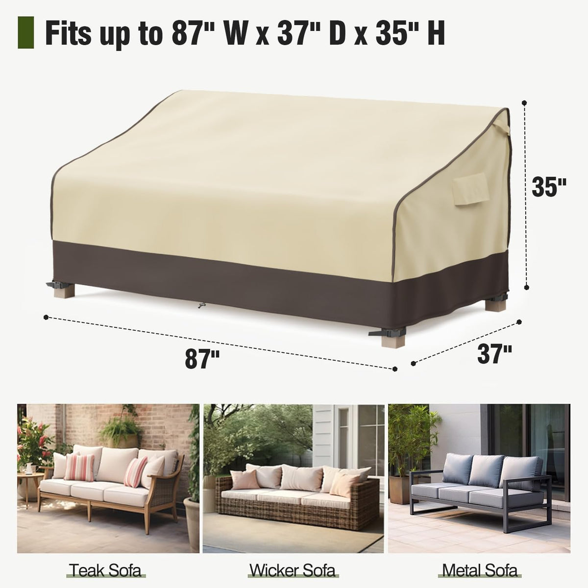 MR. COVER 3-seater cover with UV protection preserves outdoor color