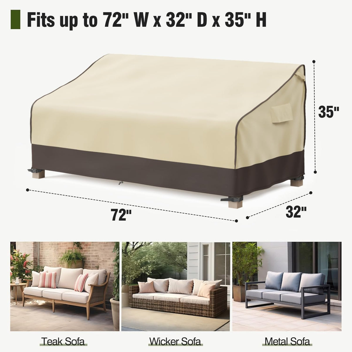 MR. COVER waterproof coating shown; prevents rain from soaking cushions
