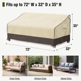 MR. COVER waterproof coating shown; prevents rain from soaking cushions