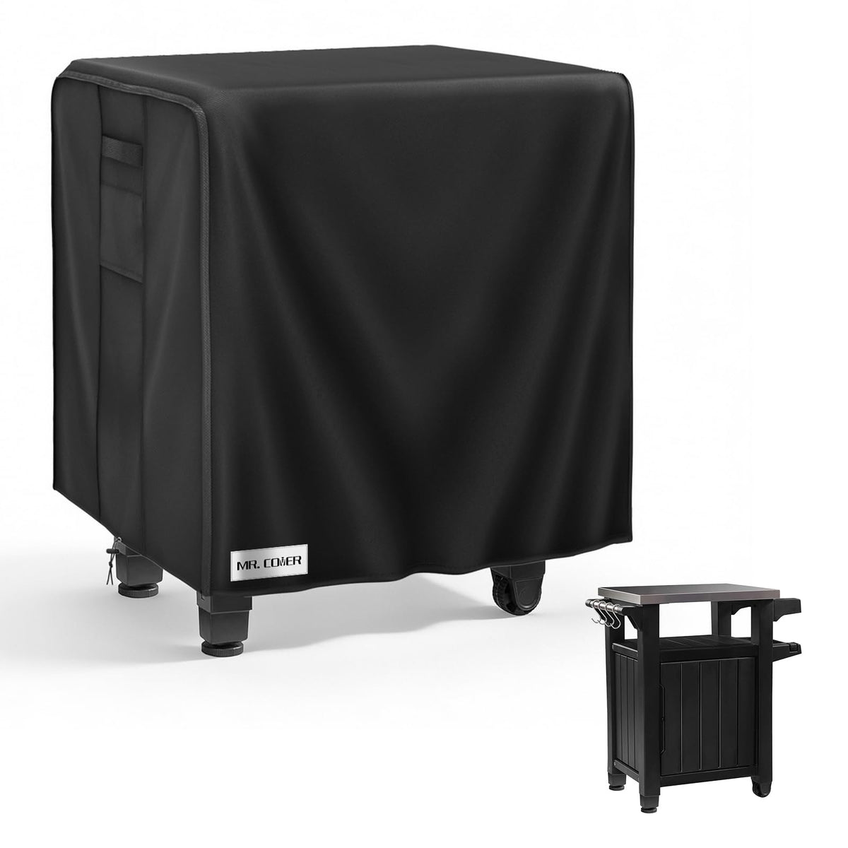 MR. COVER outdoor prep table cover 36in fits snugly for outdoor dining.