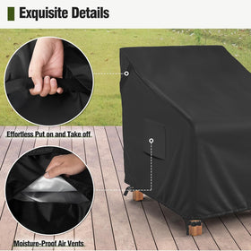 MR. COVER patio chair cover quick-clean surface dries fast.