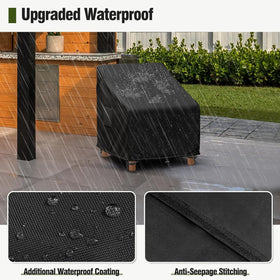 MR. COVER patio chair cover padded handles for easy installation.