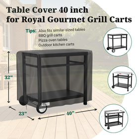 MR. COVER Royal Gourmet cart flattop fit, 40-inch, keeps surface clean.