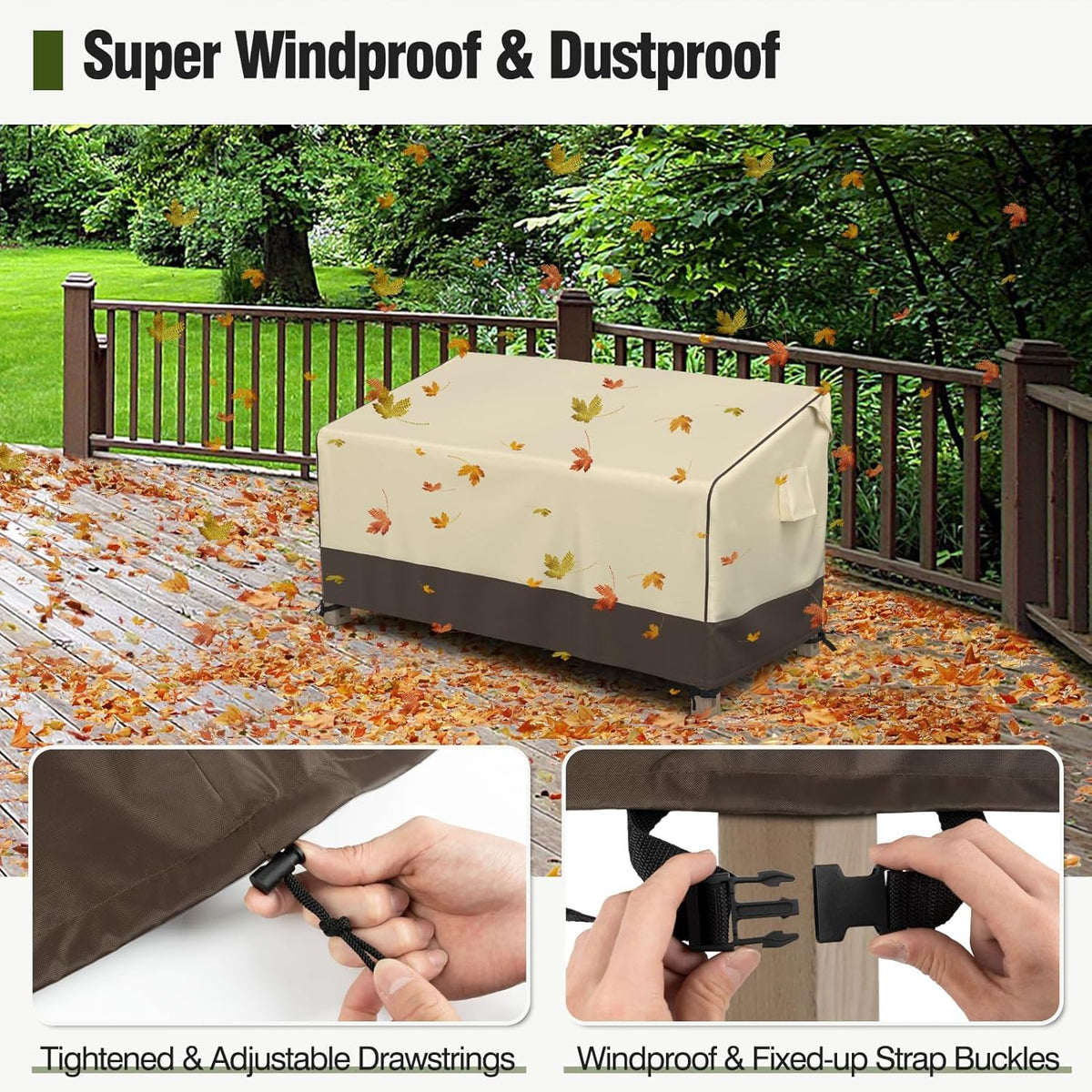 MR. COVER side vents help reduce condensation for a dry seating area.
