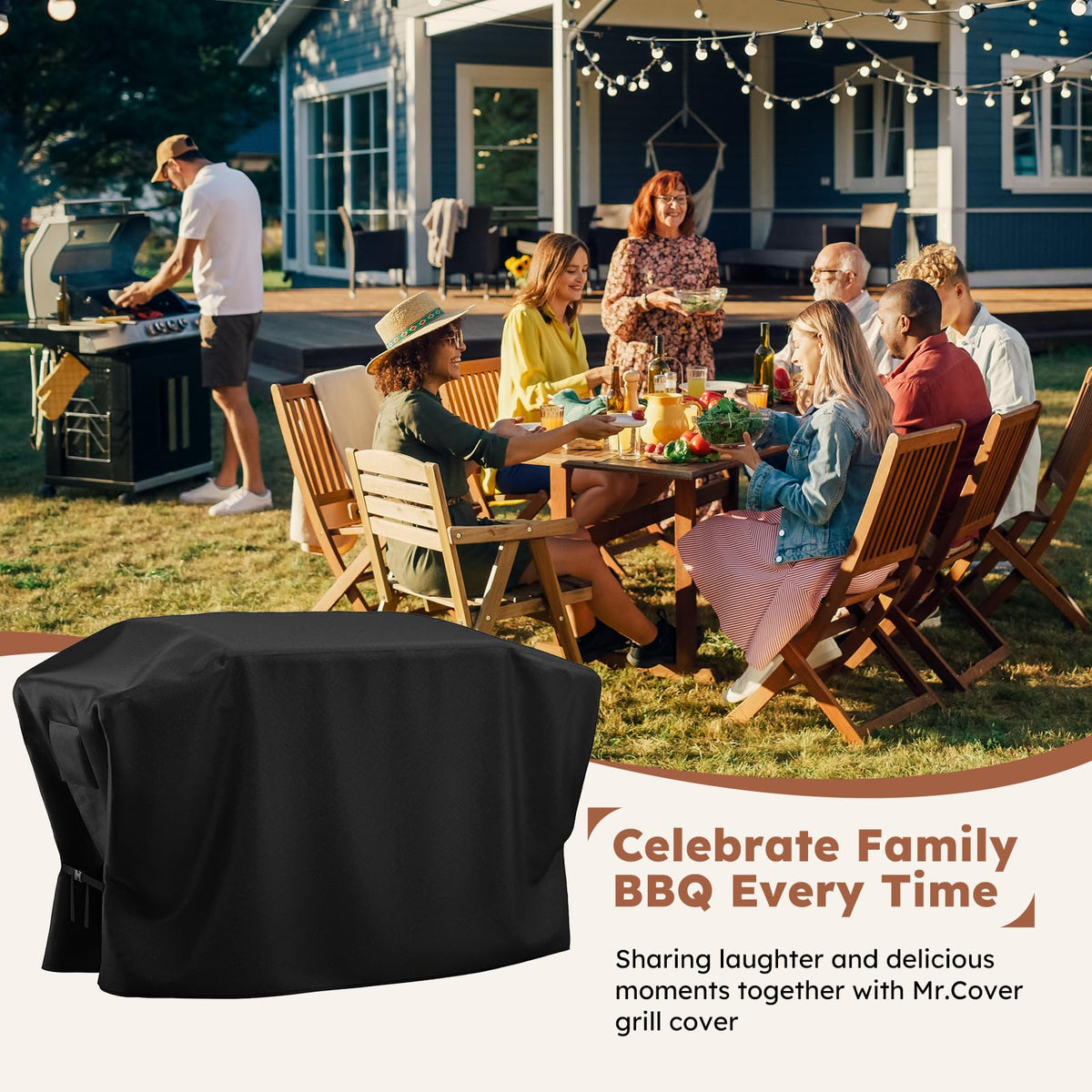 MR. COVER snugly fits 2-3 burner Blackstone griddles.