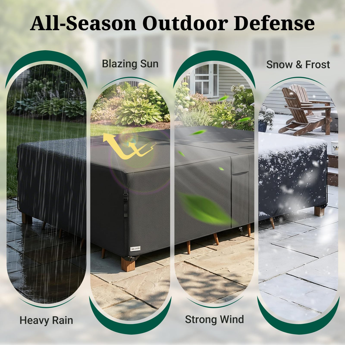 MR. COVER double-layer PU coating blocks UV rays and sun damage.