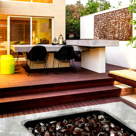 Mr. Fireglass diamond amber glass easy to clean and maintain