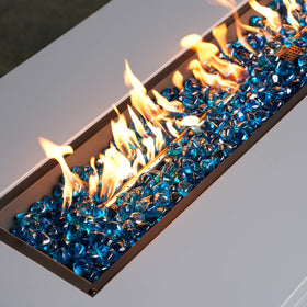 Mr. Fireglass Caribbean Blue diamond fire glass versatile for water features and decor