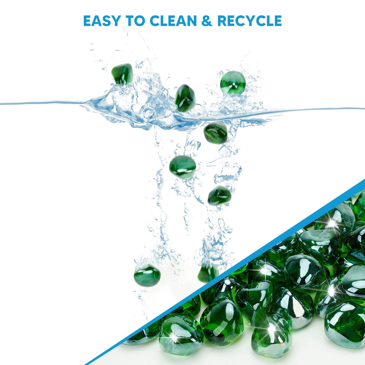 Mr. Fireglass emerald-green no fading maintains vibrant color under heat