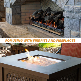 Mr. Fireglass sand provides a solid base for fire pit assembly