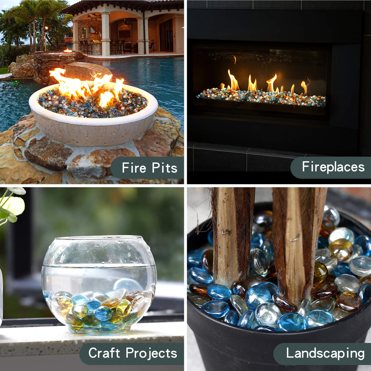 Mr. Fireglass beads installed in a fire pit deliver dazzling glow